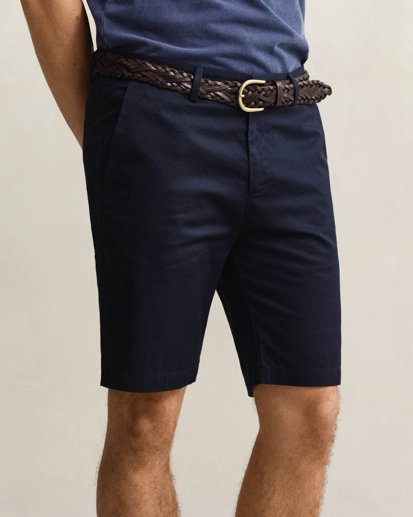 GANT Mens Slim Fit Sports Chino Shorts - 433 Evening Blue