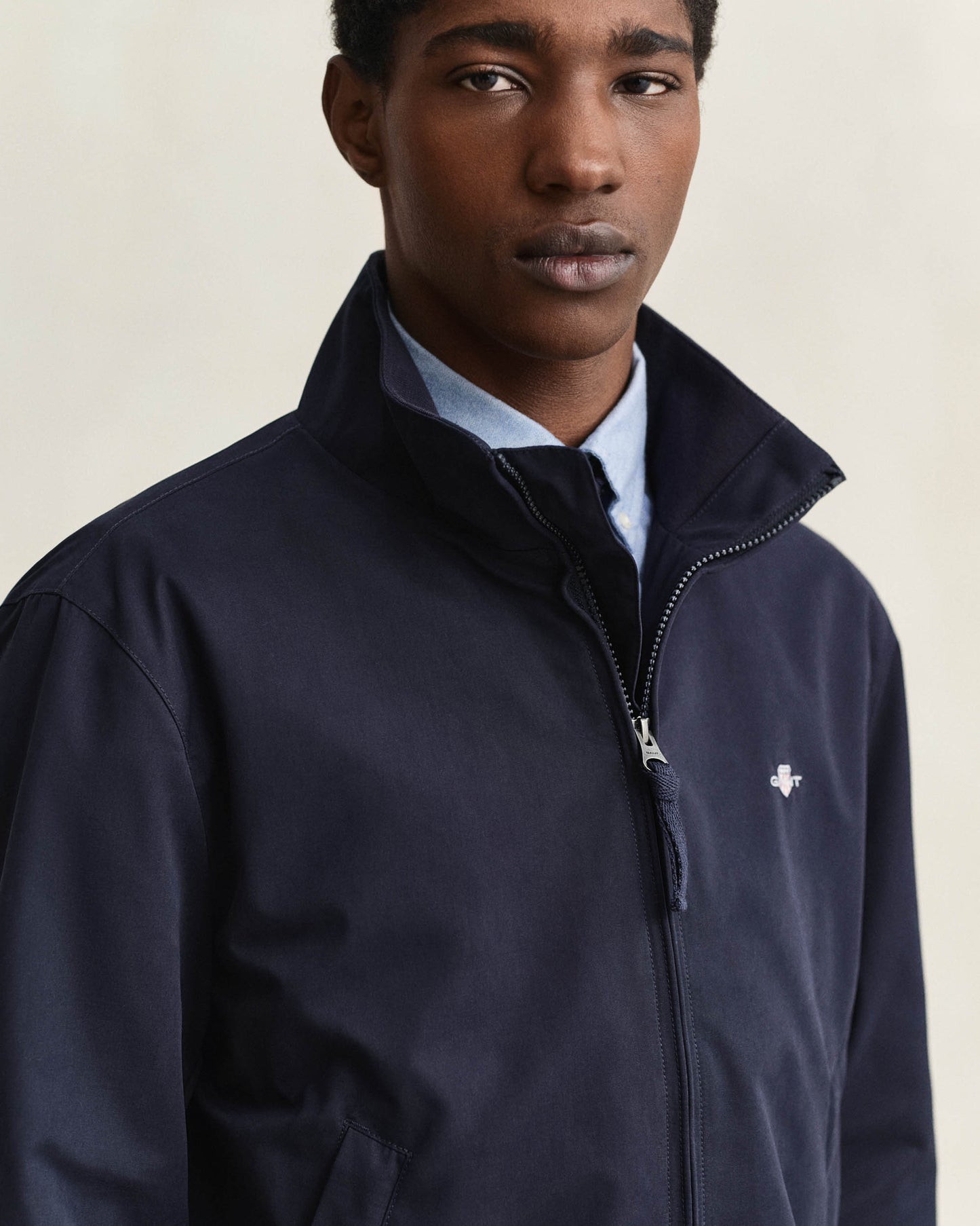 GANT Lightweight Mens Hampshire Jacket - 433 Evening Blue | CHO | Designer Mens Light Jackets