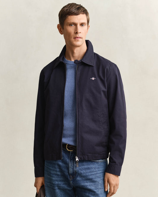 GANT Mens Cotton Windcheater Jacket - 433 Evening Blue