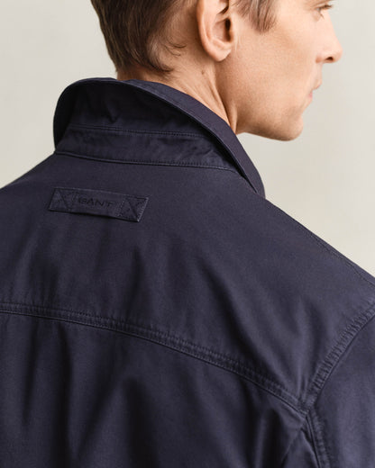 GANT Mens Cotton Windcheater Jacket - 433 Evening Blue