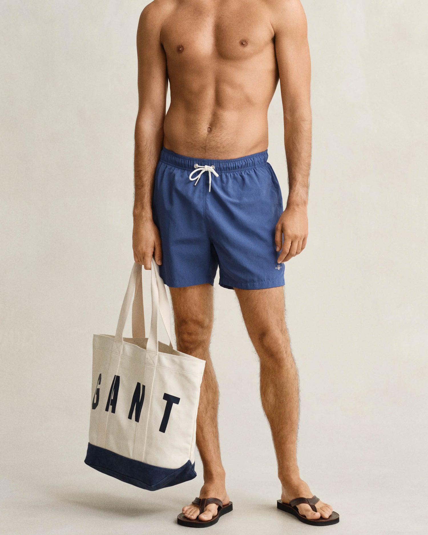 GANT Mens Swim Shorts - 442 Vintage Blue | CHO | Designer Mens Swimming Shorts