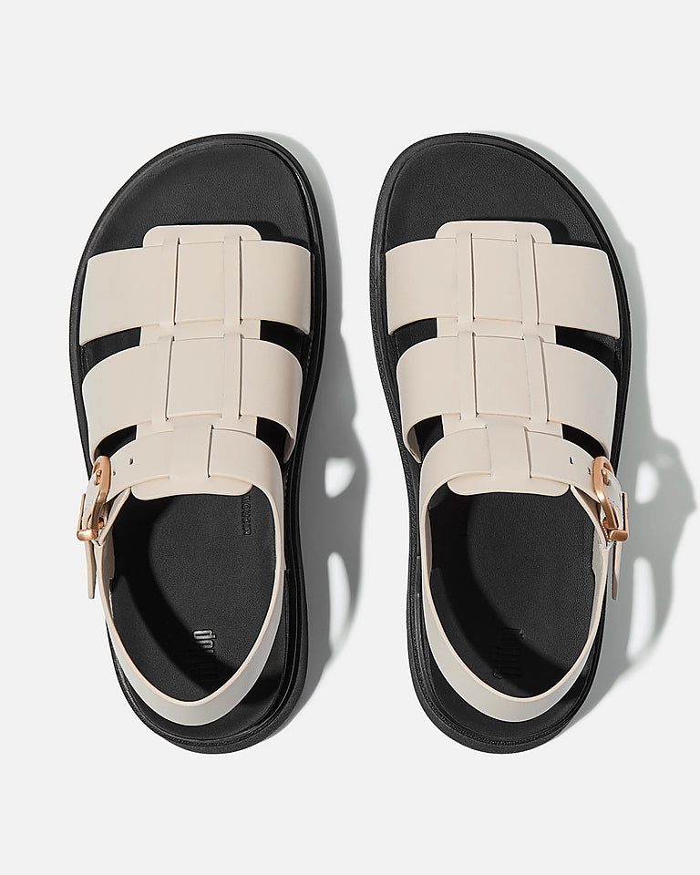 FitFlop Womens Gen-FF Leather Fisherman Sandals - Paris Beige A99 | CHO | Designer Womens Sandals