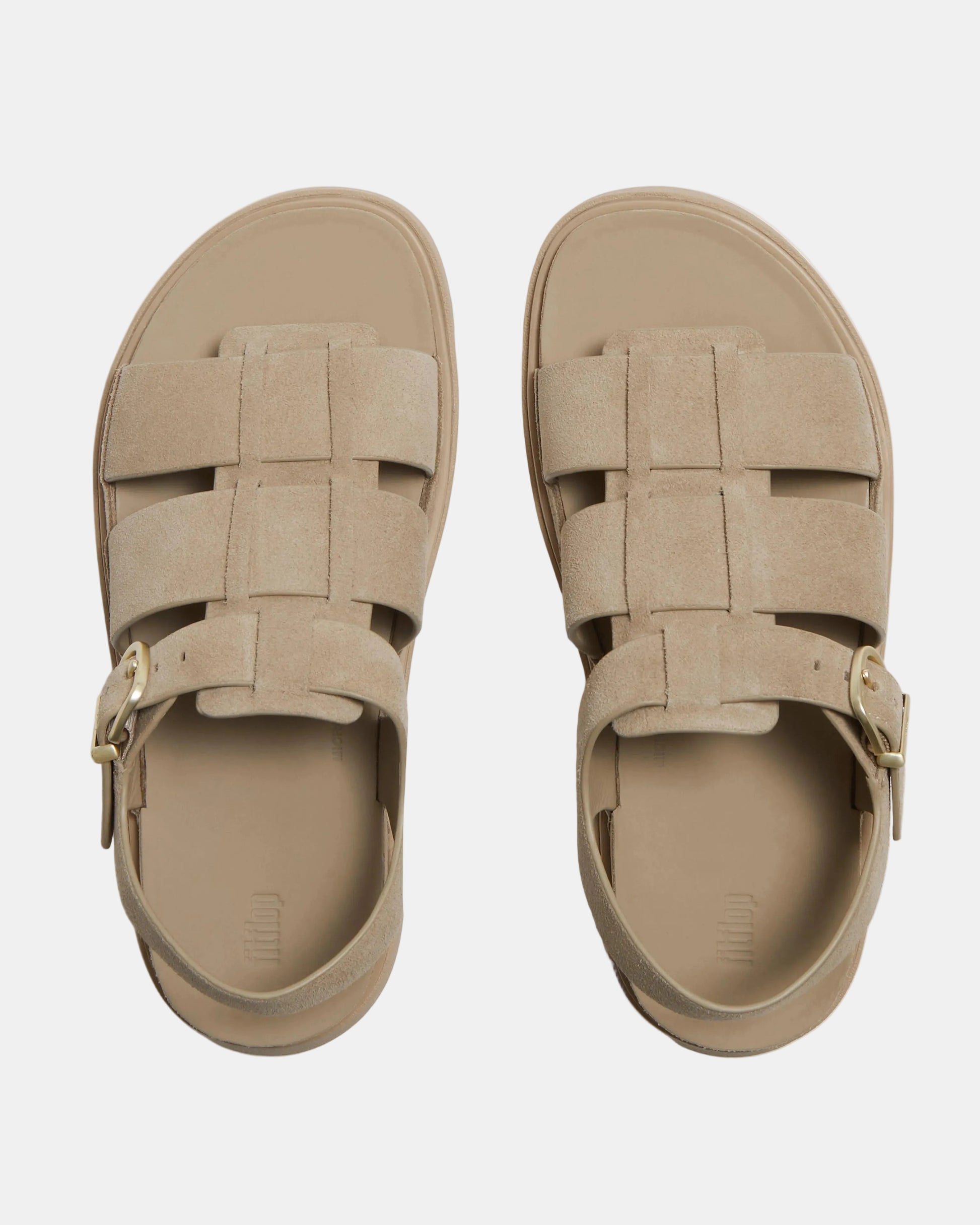 FitFlop Womens GEN-FF Suede Fisherman Sandals - Cappuccino 923 | CHO | Designer Womens Sandals