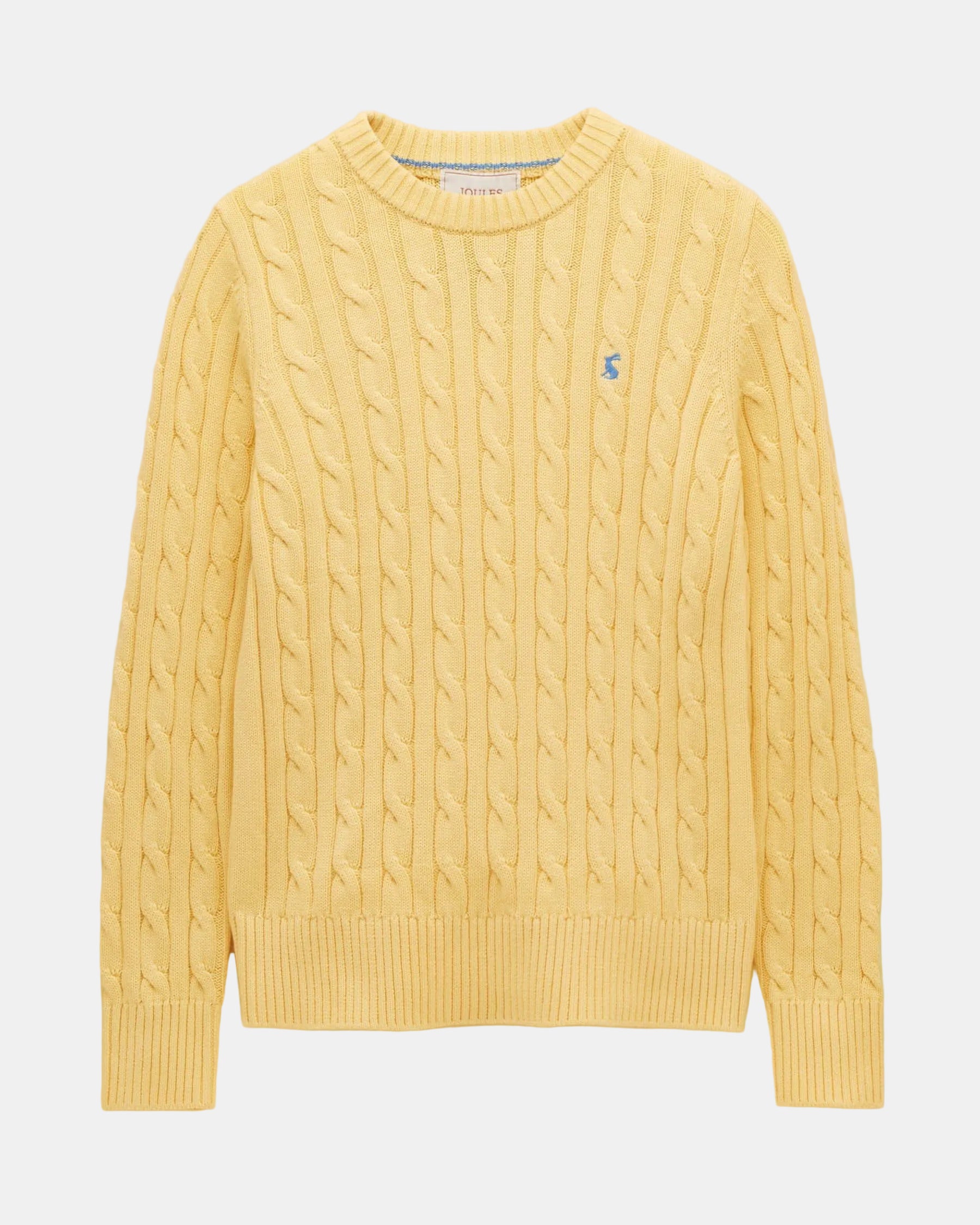 Joules Womens Classic Cable Knit Jumper - Yellow | CHO | Designer 