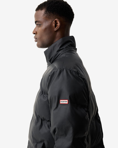 Hunter Wiley Mens PU Coated Puffer Jacket - Black