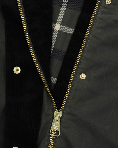 Hunter Harrow Patch Colour Block Womens Long Waxed Jacket - Kambaba