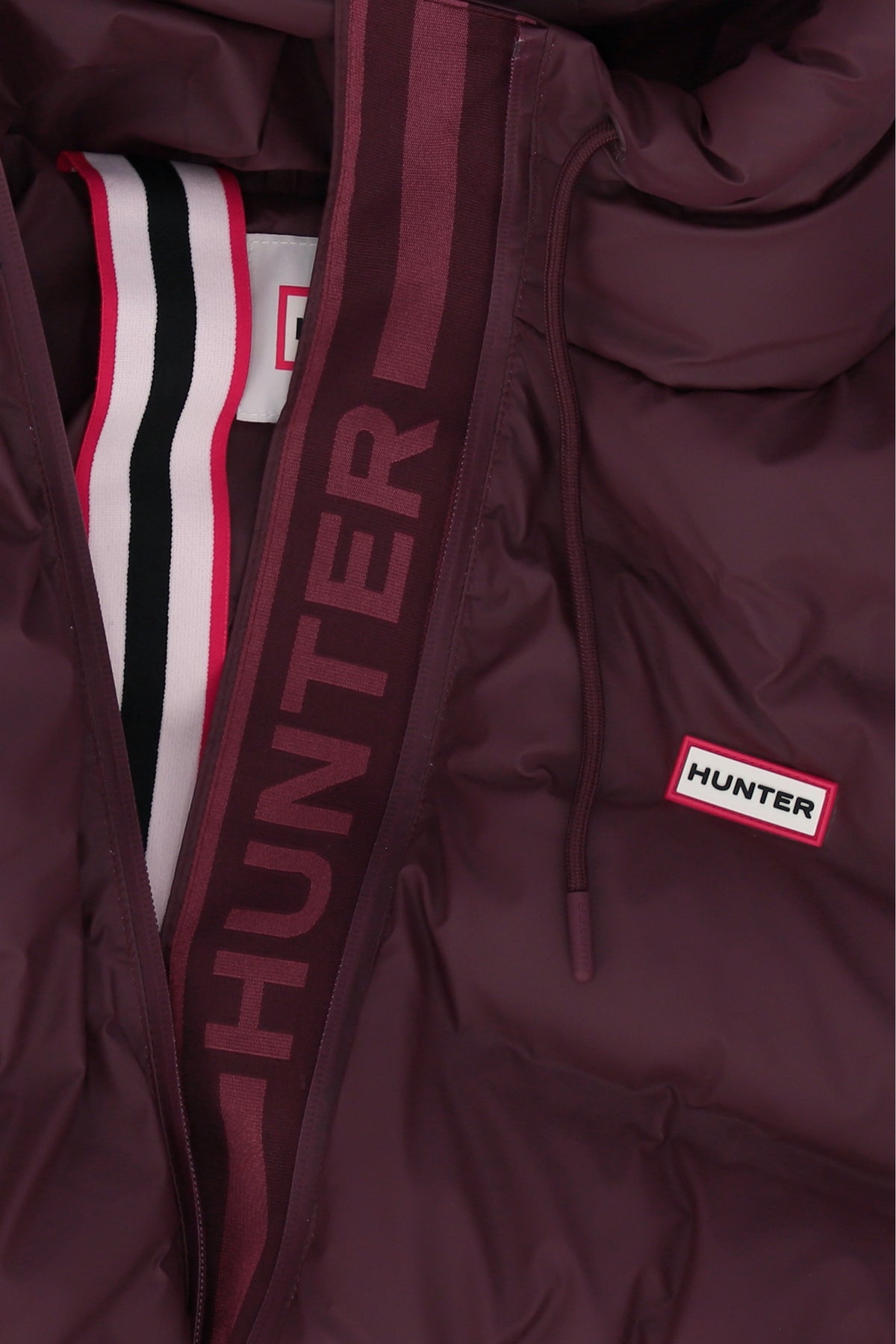 Hunter Hutchison Womens PU Coated Long Puffer Jacket in Port Royale, detail 2
