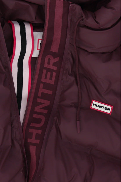 Hunter Hutchison Womens PU Coated Long Puffer Jacket in Port Royale, detail 2