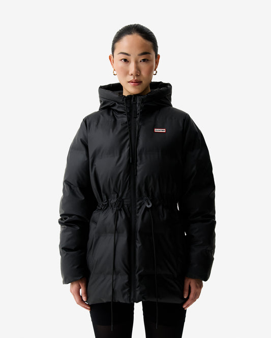Hunter Lemhi Womens PU Coated Puffer Jacket - Black