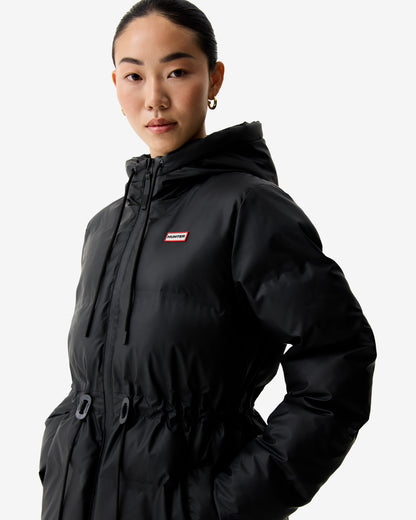 Hunter Lemhi Womens PU Coated Puffer Jacket - Black