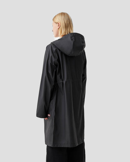 Hunter Janna Womens PU Coated Parka - Black