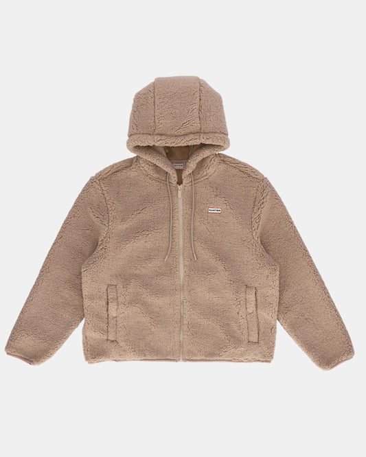 Hunter Bonelle Womens Borg Fleece Jacket - Warm Taupe