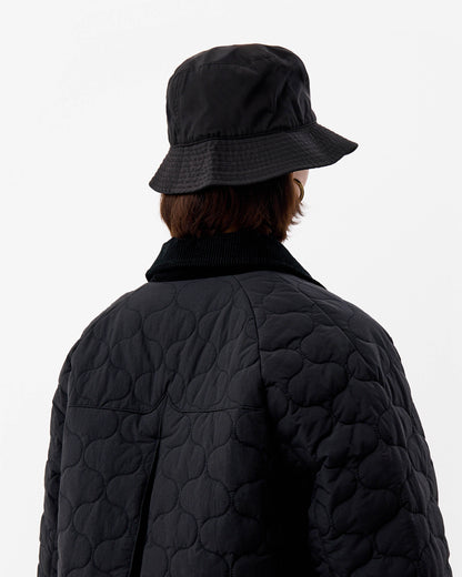 Hunter Fionn Womens Long Quilted Jacket - Black