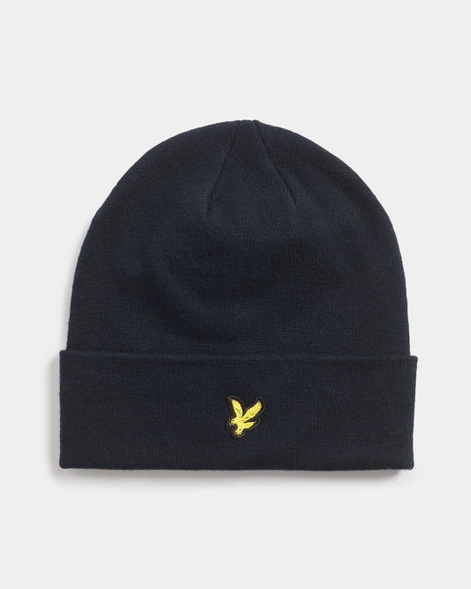 Lyle & Scott Cotton Merino Beanie - Z271 Dark Navy