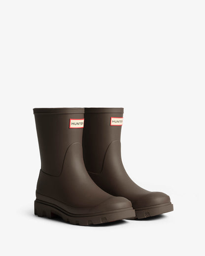 Hunter Unisex Downpour Short Boot - Chocolate Brown