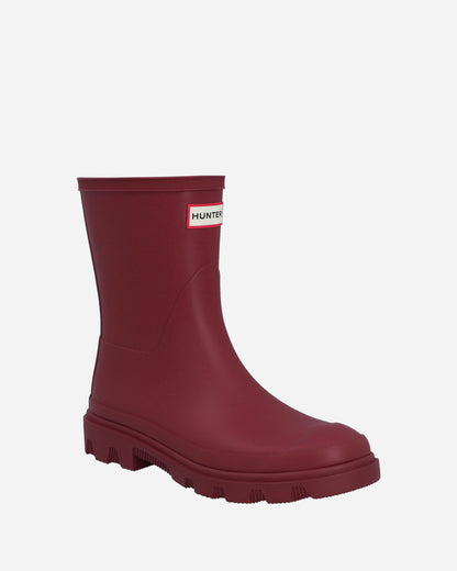 Hunter Unisex Downpour Short Boot - Merlot