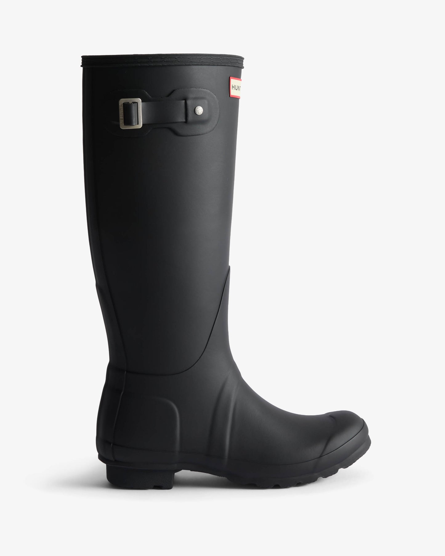 Hunter Womens Original Tall Tartan Lining Womens Boot - Black/Dark Olive