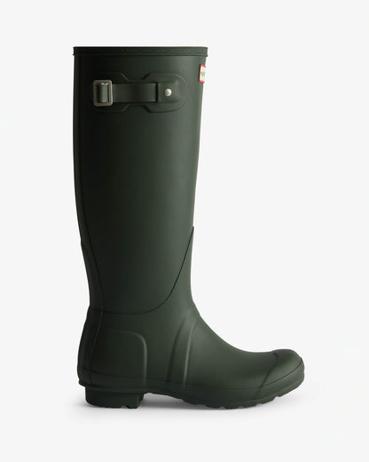 Hunter Womens Original Tall Tartan Lining Womens Boot - Dark Olive