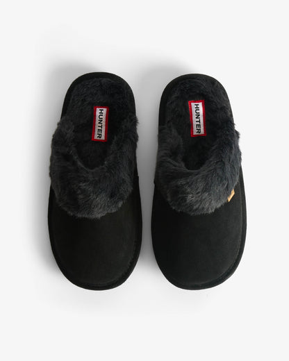 Hunter Womens Mule Slipper - Black