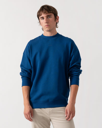 HUGO Dapocrew Mens Crew Neck Sweatshirt - Open Blue 498