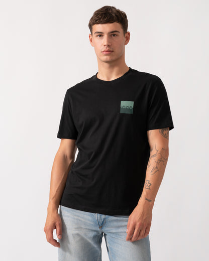 HUGO Dapusi Mens Logo Print T-Shirt - Black 002