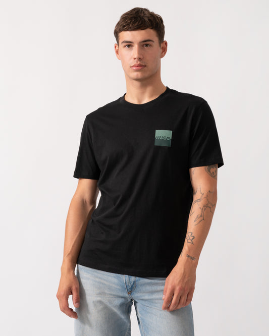 HUGO Dapusi Mens Logo Print T-Shirt - Black 002