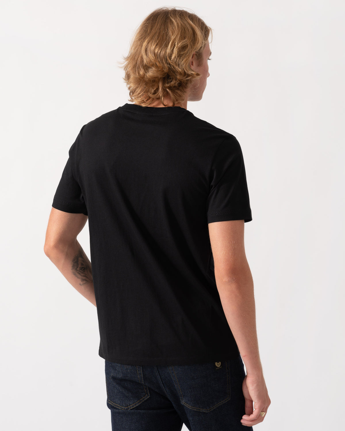 Back of the HUGO Datri Mens T-Shirt - Black 001