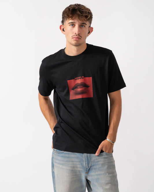 HUGO Deterni Mens Graphic Print T-Shirt - Black 001
