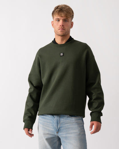 HUGO Dettil Mens Sweatshirt in Dark Green