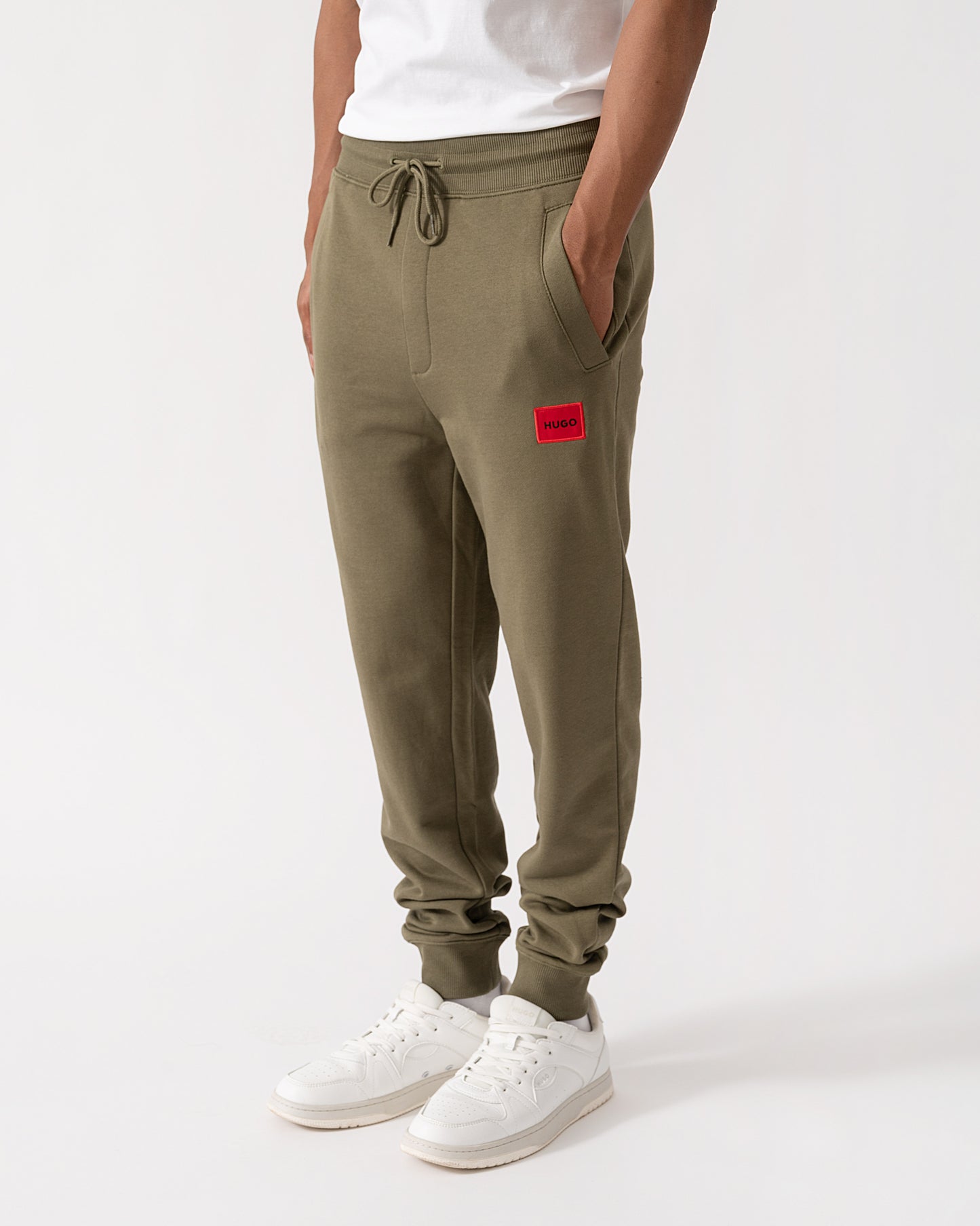 Front of HUGO Doak212 Mens Joggers - Open Green 389