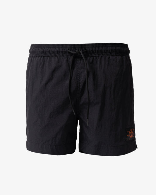 front of HUGO Dominica Mens Quick-Drying Swim Shorts In Recycled Material With Logo in Black 004