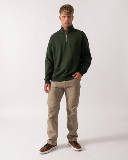HUGO Durty244 Mens 1/4 Zip Sweatshirt - Dark Green 309