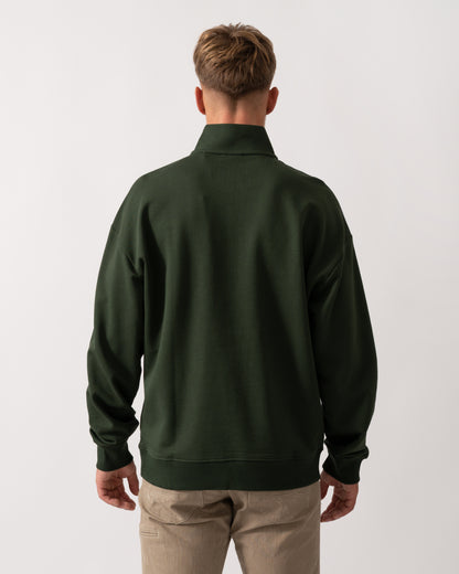 HUGO Durty244 Mens 1/4 Zip Sweatshirt - Dark Green 309