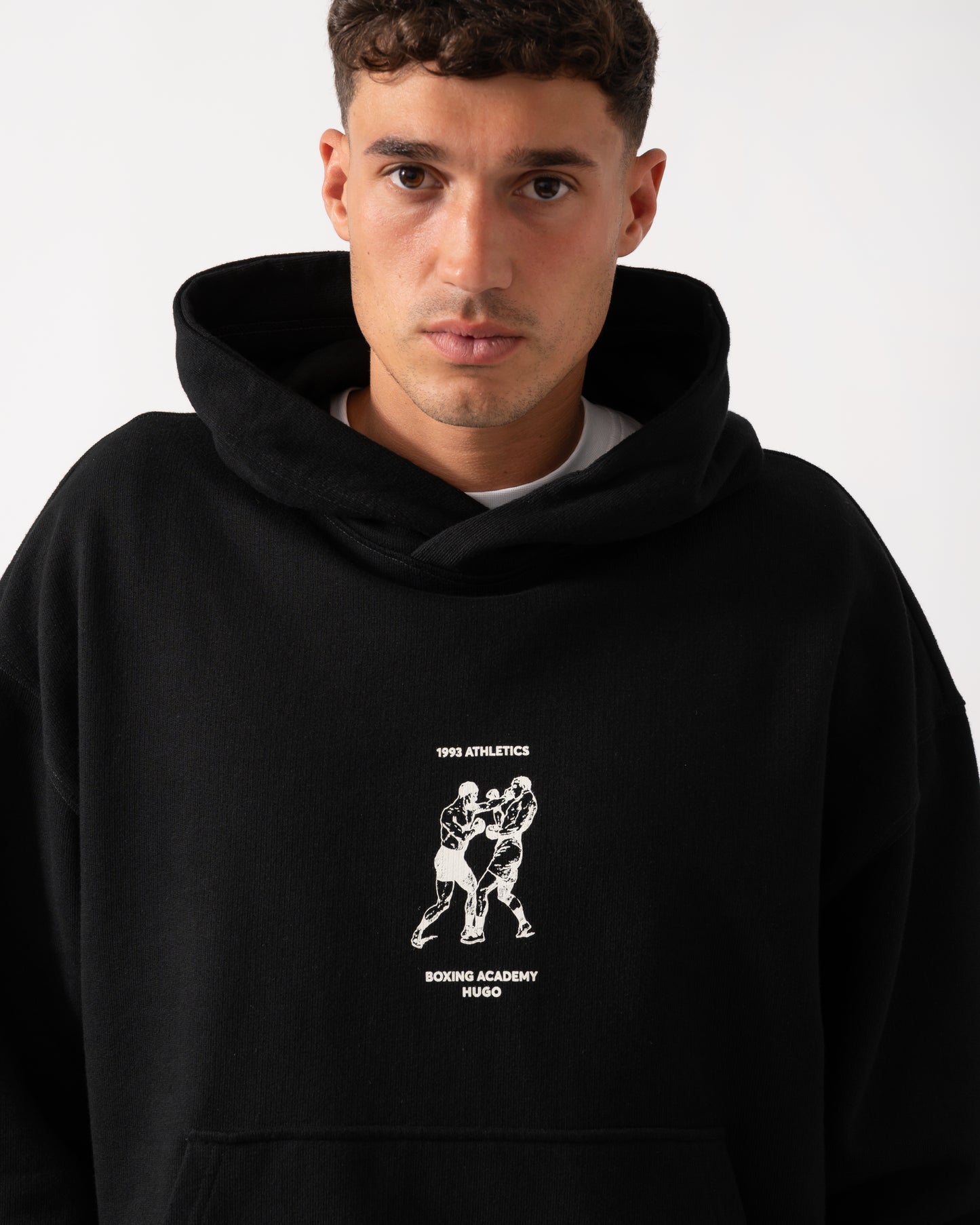HUGO Duwrestie Mens Pullover Hoodie - Black 001