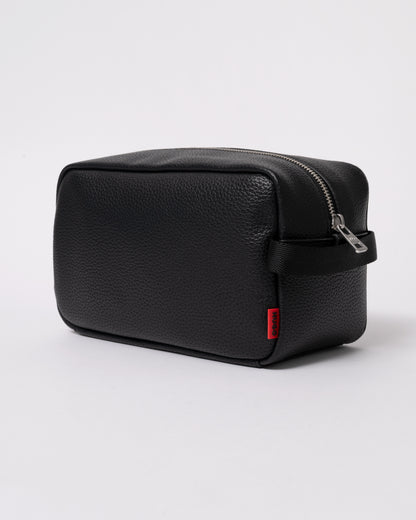 studio photograph showing a HUGO Ethon HI EVO Mens Washbag in Black 002