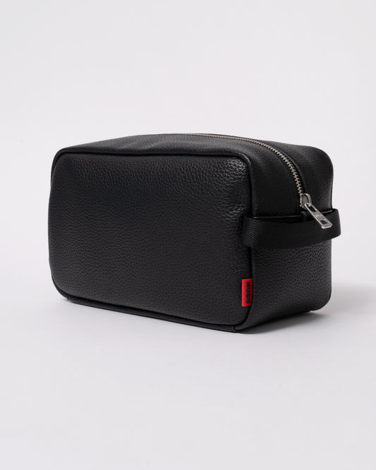 studio photograph showing a HUGO Ethon HI EVO Mens Washbag in Black 002
