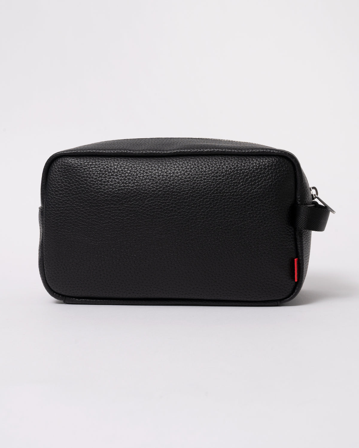 studio photograph showing the front of a HUGO Ethon HI EVO Mens Washbag in Black 002