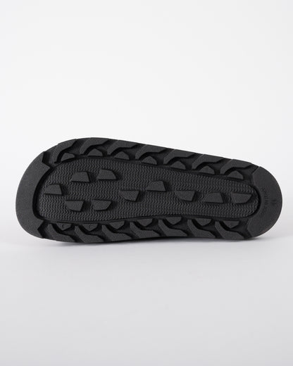 sole of HUGO Evander Mens Faux-Suede lides with Logo Detailing in Black
