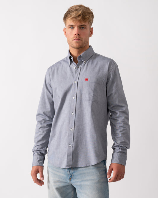 HUGO Evito Slim Fit Mens Long Sleeved Shirt in Navy