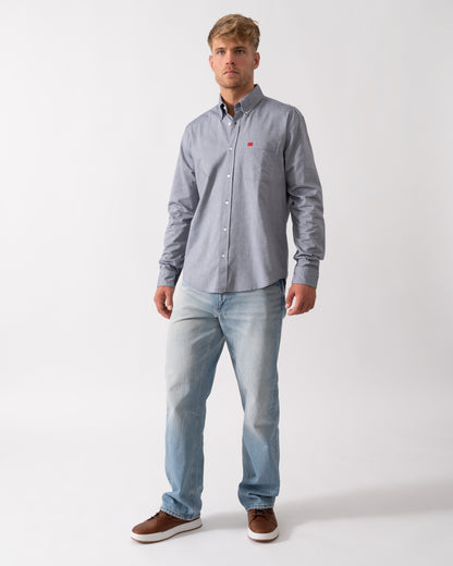 HUGO Evito Slim Fit Mens Long Sleeved Shirt - Navy 418