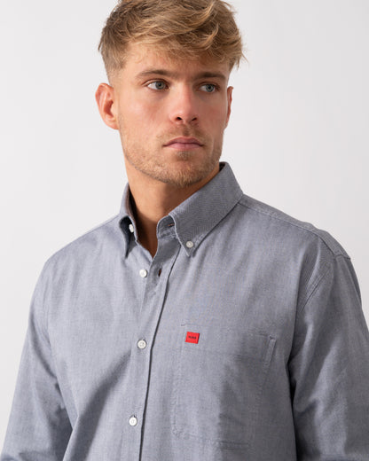 HUGO Evito Slim Fit Mens Long Sleeved Shirt - Navy 418