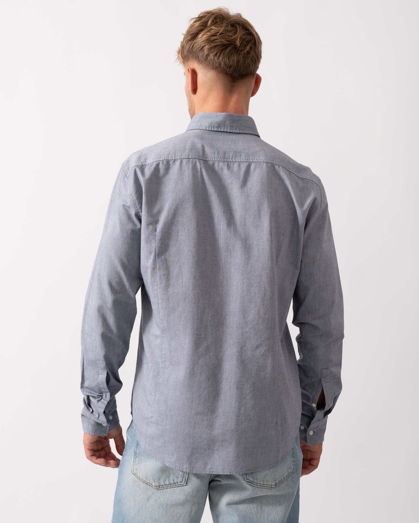 HUGO Evito Slim Fit Mens Long Sleeved Shirt - Navy 418