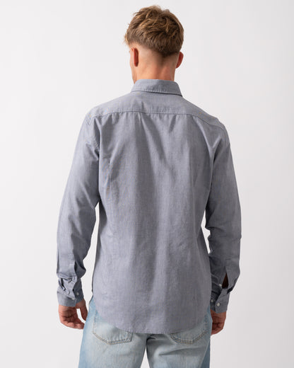 HUGO Evito Slim Fit Mens Long Sleeved Shirt - Navy 418