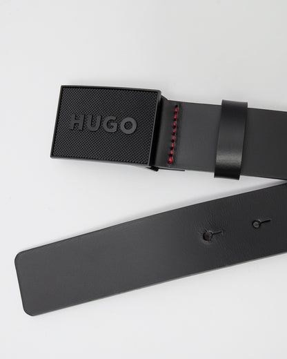 HUGO Gethon Mens Belt - Black 001 - CHO - Designer Mens Belts