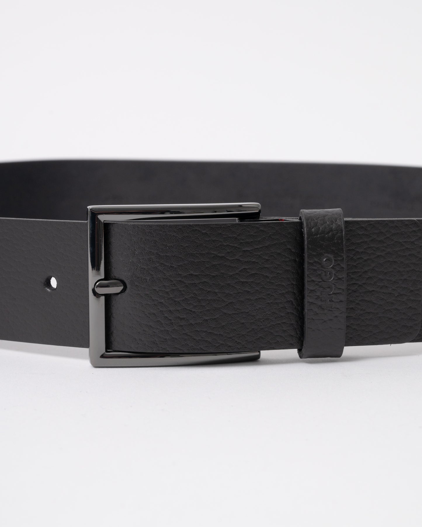 HUGO Giaspo-GR Mens Leather Belt - Black 002