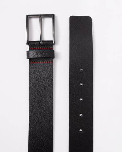 HUGO Giaspo-GR Mens Leather Belt - Black 002