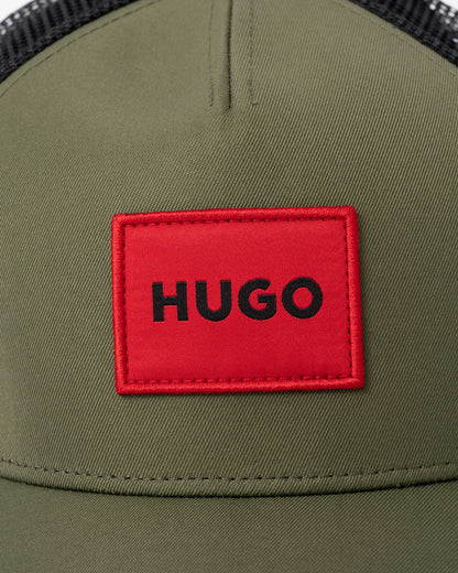 HUGO Kody Mens Logo Patch Cap - Open Green 388