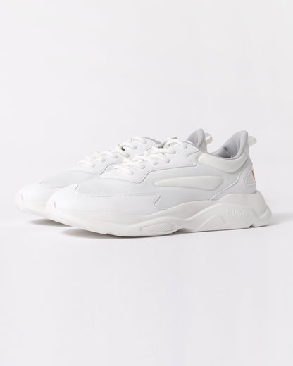 HUGO Leon_Runn_cvpu_N Mens Trainers - Open White 116