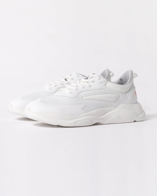 HUGO Leon_Runn_cvpu_N Mens Trainers - Open White 116