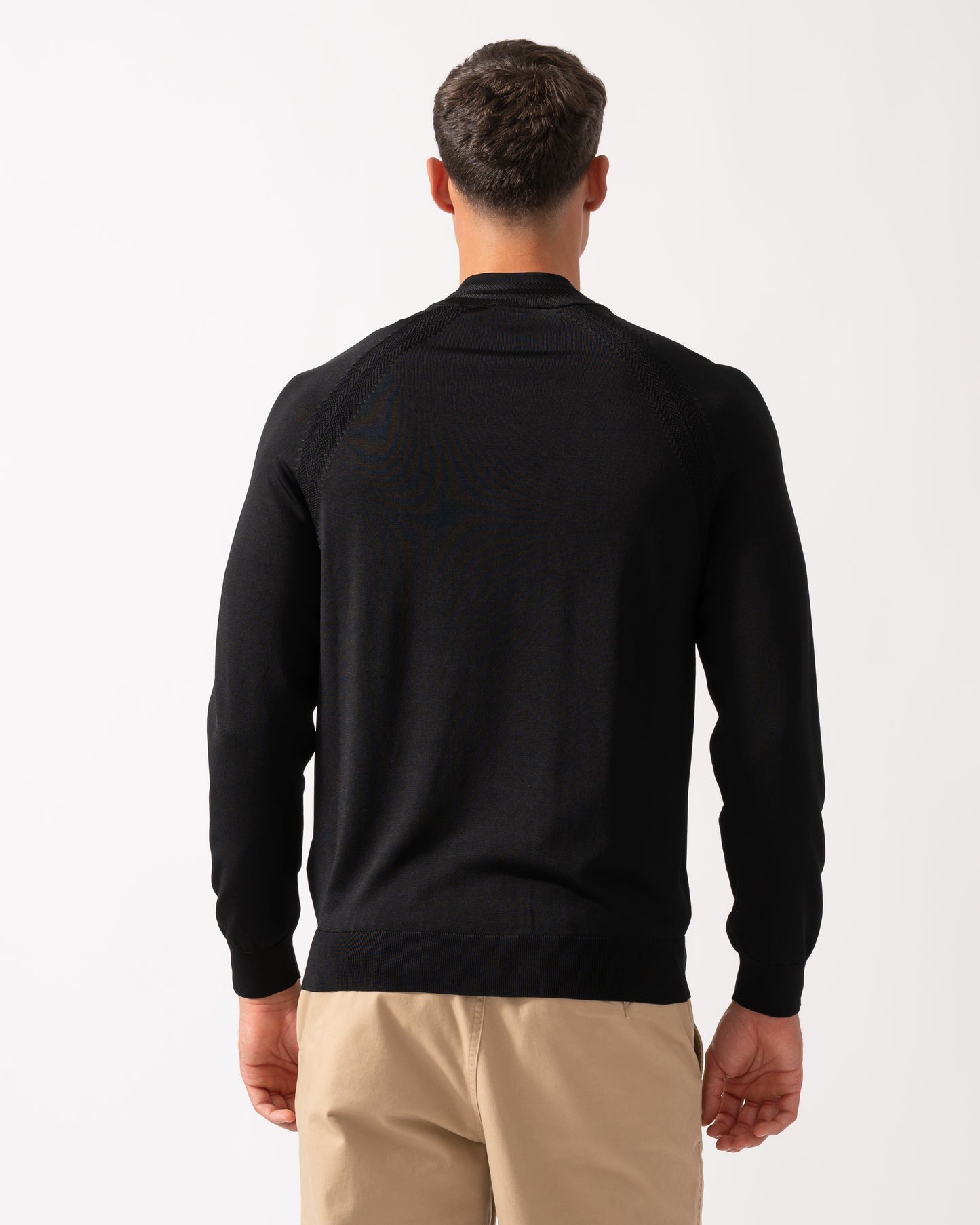 HUGO Sayford Mens 1/4 Zip Jumper - Black 001